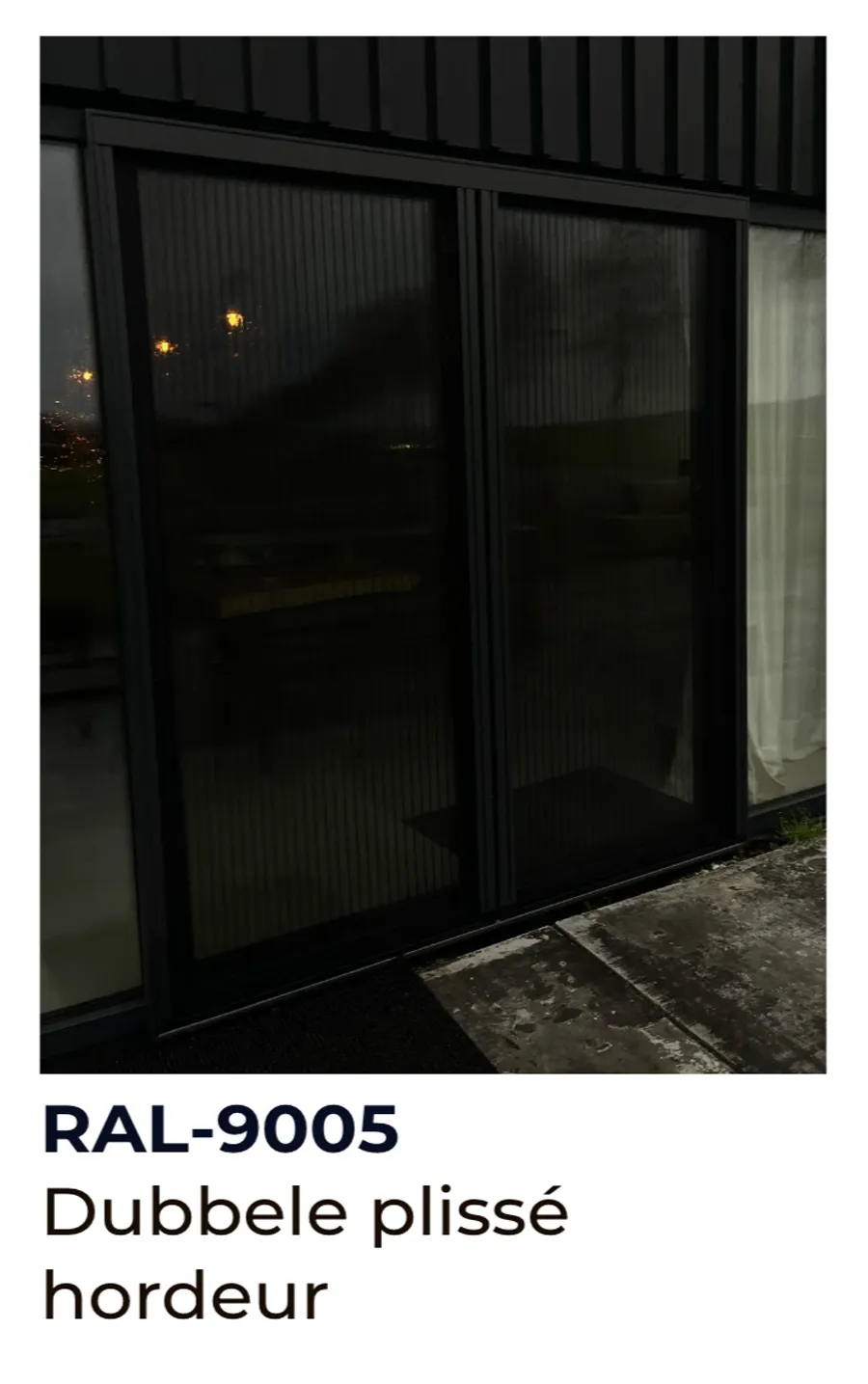 Hordeur voor openslaande deuren in RAL-9005